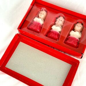 New in Box Vermont Country Store 3 Caroler Candles Retro 1960s Christmas